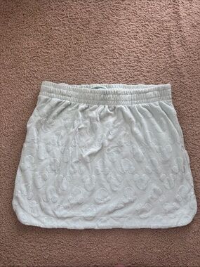 Mickey mint Cream Embossed Terry Skirt - Women's Skirt
